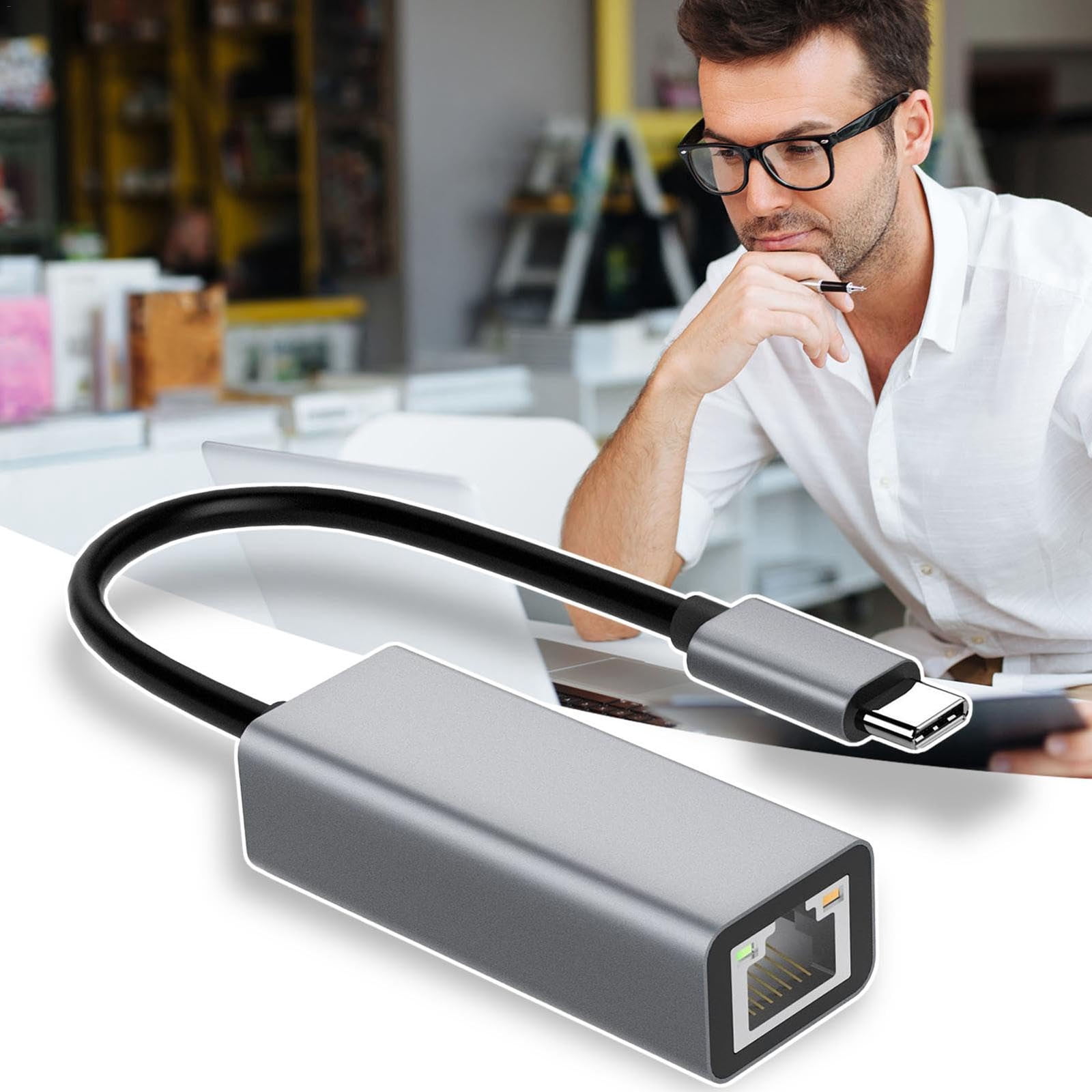 WIFKLSIIPG vers USB Adaptateur USB C vers / Adaptateur USB 3.0 vers / Adaptateur Réseau LAN vers / Adaptateur USB Type C Convertisseur de Réseau Gigabit