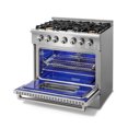 thumbnail image 3 of Thor Kitchen 36 Inch Professional Gas Range in Stainless Steel-HRG3618U, 3 of 3