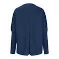 thumbnail image 3 of Besolor Womens Spring Fall Tunic Tops Ladies Crewneck Long Sleeve T-Shirt Casual Solid Color Spring Fall Going out Blouse, 3 of 5