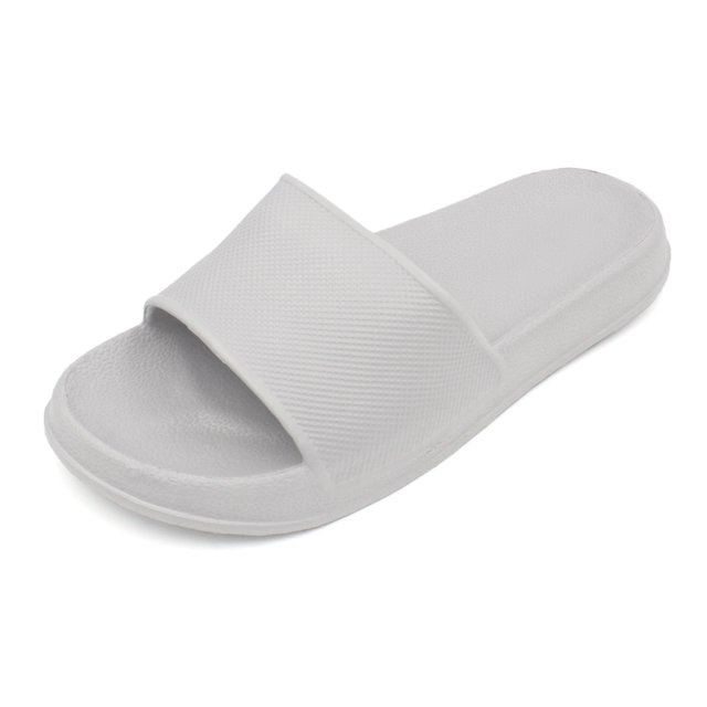 LAVRA Women's Cushion Slip On Gray Sport Water Slide Sandals S