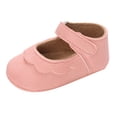 thumbnail image 1 of MEZZALL Spring Children Baby Infants Shoes Girls Round Toe Lightweight Comfortable Solid Color Simple Hook Loop Soft Footwear, Pink, 12-18 Months, 1 of 8
