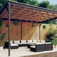 thumbnail image 1 of vidaXL 10 Piece Patio Lounge Set with Cushions Black Poly Rattan, 1 of 5