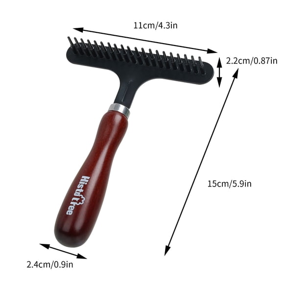 Râteau à Tapis Fait Main, Tapis à Remodeler, Nettoyer les Cheveux, Rendre le Tapis Doux (Fer, Noir)