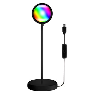 Agiferg Lampe de Projection Coucher de Soleil LED Lampe Projecteur Coucher de Soleil Romantique Golden Hour Veilleuse pour Déco de Chambre, Selfies, Photographie, Séances Photo Fête Chargement USB