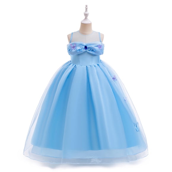 SATKULL Deluxe Cinderella Butterfly Princess Dress Up Costume for Girls