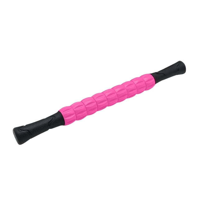 Pink Gear Massage Stick, Fascia Roller for Deep Tissue Relief, Fitness and Yoga Muscle Relaxer with Durable Plastic, Portable Design for Enhanced Recovery