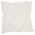 thumbnail image 1 of homeroots home decor 386316 Boho Chic White Textured Lines Throw Pillow, 1 of 1