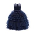 thumbnail image 2 of HAWEE Flower Girl Wedding Princess Communion Long Dress Pageant Formal Evening Dance Maxi Floor Length Puffy Gown, 2 of 7