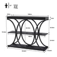 thumbnail image 4 of GloryStar 3-Tier Entryway Table, Modern Narrow Console with Open Shelves and Geometric Metal Legs for Living Room, 4 of 6