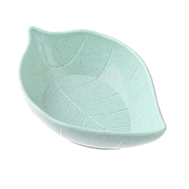 Langgg Feuille Forme Assaisonnement Plats Table Sauce Récipient Cuisine Couverts Casse-Croûte Assiette 7 * 11cm Vert 5Set