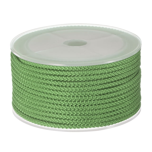 Unique Bargains Nylon Beading Thread Cord 3mm Extra Strong Braided Nylon String for Necklace Crafting 10M/33 Feet, Tea Green