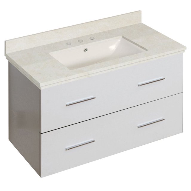 Imaginations Américaines 36 po W Vanity Set Blanc