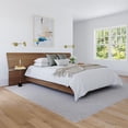 thumbnail image 4 of Nexera Celebri-T Platform Bed and Plank Effect Headboard, Walnut, 4 of 6