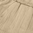 thumbnail image 3 of VEKDONE Womens Linen Long Pants Khaki L, 3 of 5