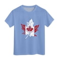 thumbnail image 4 of PMVFHDE Canada Day T-Shirt à Motif Imprimé de Feuille d'Érable Haut Musical Filles T-Shirt à Manches Courtes T-Shirt d'Été à Col Rond Coupe Décontractée Chandails de Base, 4 of 4