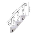thumbnail image 3 of TIMIFIS Iron Rack, Apartment Essentials Wall Shelves Floating Shelves Display Shelf Wall Mounted with Hooks Wooden Step Rack for Living Room Toilet Office Bedroom, 3 of 6