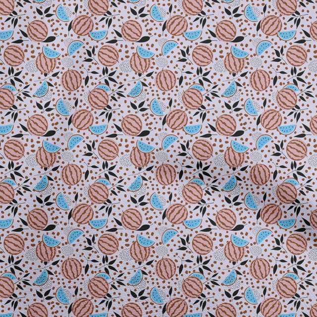 oneOone Rayon Mauve Fabric Watermelon Craft Projects Decor Fabric Printed By The Yard 56 Inch Wide