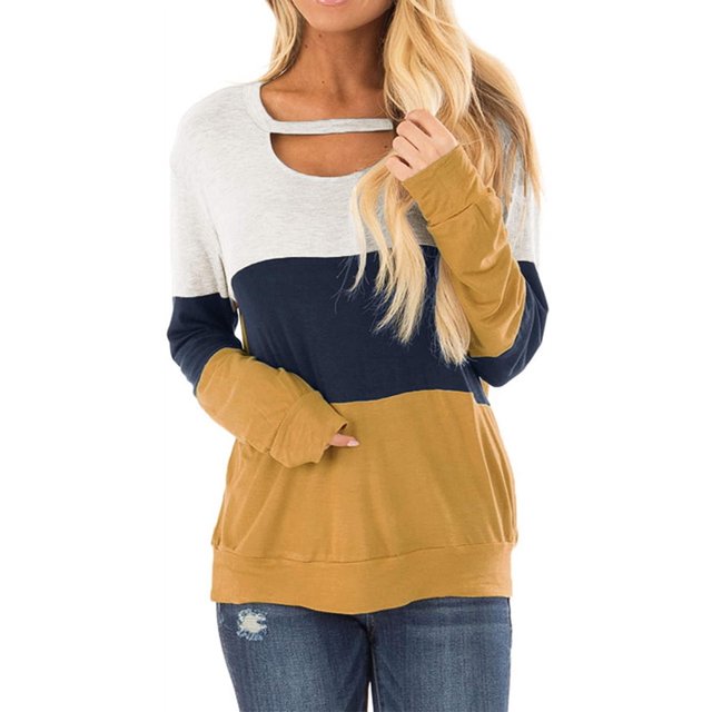 Tuniques à Manches Longues pour Femmes Sweat-Shirt Coupe Ample