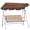 Brown, variant on Outsunny 3-Seater Patio Swing, Outdoor Swing Chair, Black
