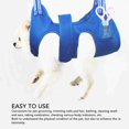 thumbnail image 4 of Dog Grooming Harness, Comfortable Dog Grooming Hammock Blue Breathable Adjustable Small Pocket Design Multipurpose Sturdy  For Dogs XS,S,M,L, 4 of 8