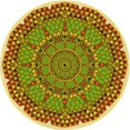 thumbnail image 1 of Ahgly Company Tapis d'Intérieur Lavables en Machine, Ronds, Transitionnels, Jaune Vif, Ronds de 3 Pi, 1 of 7