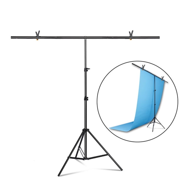 Support Trépied en Forme de T Arrière-Plan Toile de Fond Photographie Système de Soutien Réglable Studio Photo pour Toiles de Fond Non Tissées, Facile à Utiliser