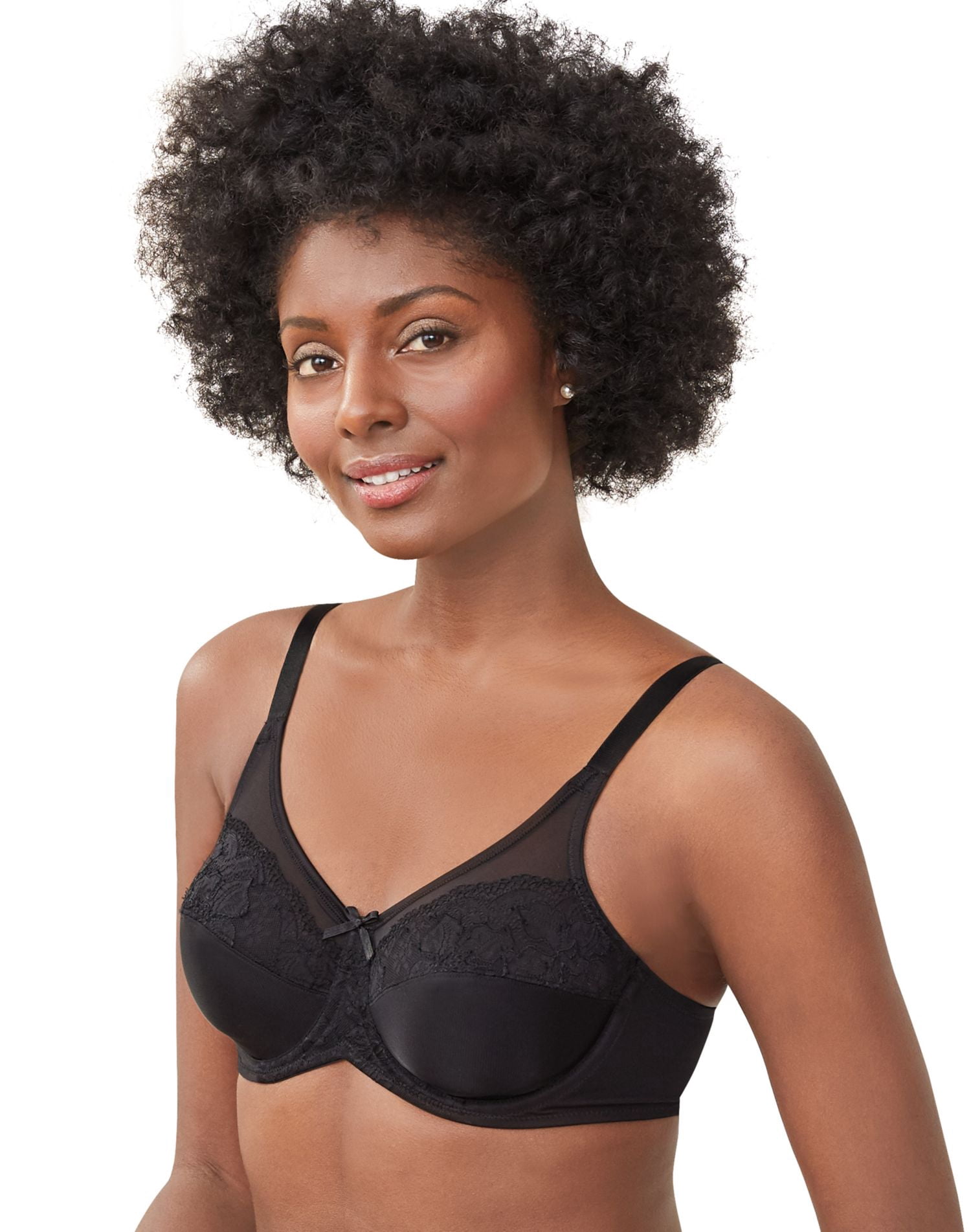 Lilyette by Bali Womens Ultimate Smoothing Minimizer Underwire Bra, 34DD, Black,