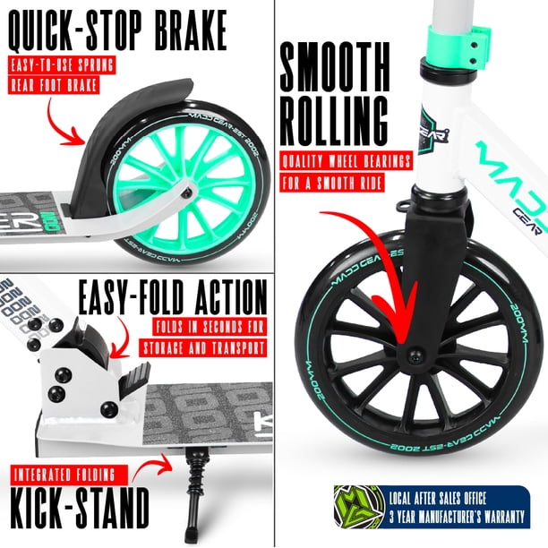 Madd Gear Folding Commuter Scooter for Adults & Teens – Kruzer 200