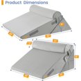 thumbnail image 2 of Wedge Pillows for Adult Adjustable Bed Wedge Pillow for Post Surgery Triangle Pillow Headboard with Bolster Cushion for Sleeping Acid Reflux Neck & Back Support and Dark G, 2 of 9