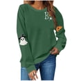 thumbnail image 3 of yoeyez Chandail d'Halloween pour Femme, Fantôme Citrouille, Chandail à Manches Longues, Col Ras du Cou, Décontracté, Automne, Chandail Effrayant, Hauts, Vert Armée, TG, 3 of 5