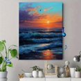thumbnail image 4 of Qisvanset Sunset Seagull Ocean Canvas Print 12x16 Inch Bedroom Art, 4 of 8