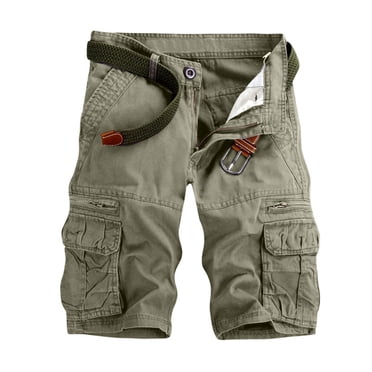 FcBaudy Mens Shorts, Shorts Men Men's Casual Color Outdoors Pocket Beach Work Trouser Cargo Shorts Pant Men imitation denim pants