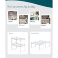 thumbnail image 2 of Shantton 2 Pack Kitchen Cabinet Shelf Counter Organizer Rack Pantry Storage Bathroom Bedroom Office Table Desk Space Saving Steel Frame Stackable Rust Resistant Non Slip White, 2 of 6