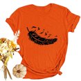 thumbnail image 5 of Dadaria Hauts Femme Chemise Orange Manches Courtes T-Shirt Col Rond Été Chandail Blouses 2TG, 5 of 5
