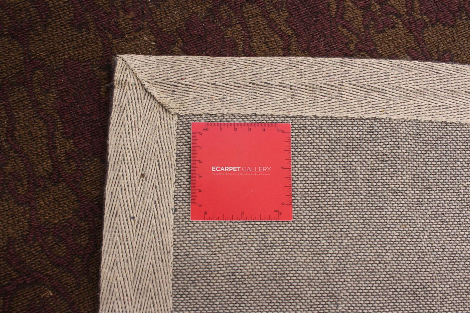 ECARPETGALLERY 4'9" x 6'7" Transitional Collage Handmade Area Rug for Living Room, Dining Room and Bedroom in Brown