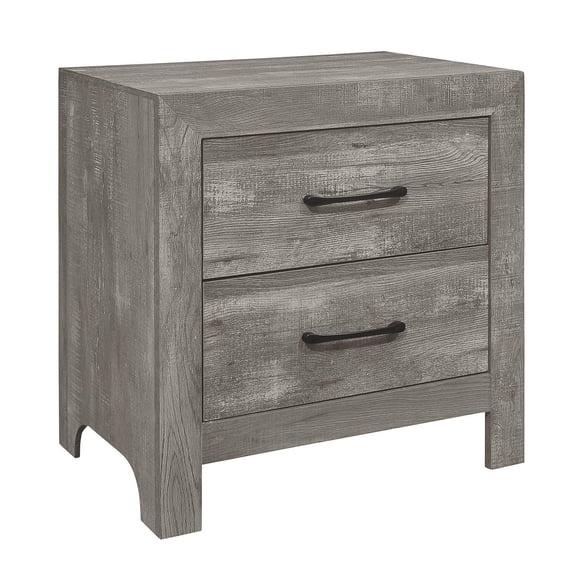 Topline Home Furnishing Rustic Grey Nightstand