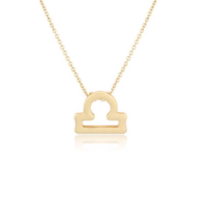 Constellation Theme Friendship Necklace Creative Comfortable Ins Exquisite Durable Rust-proof Lightweight Fashion Accessory Libra gold