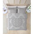 thumbnail image 5 of Beatrice Home Fashions Medallion Chenille, Queen, Gray, 5 of 5