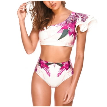 RKSTN Maillot de Bain Deux Pièces Aguichant pour Femme, Imprimé Floral, Bikini, Tenue de Plage