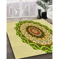 thumbnail image 3 of Ahgly Tapis Rectangulaire Lavable en Machine Intérieur Transitionnel Brun Doré Foncé, 6 Pieds x 9 Pieds, 3 of 7