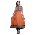 thumbnail image 1 of Bimba Noir5 Kurti Indien Géométrique Long pour Femmes Tenue de Fête Imprimée Sans Manches Robe Anarkali Kurti Très Grand, 1 of 6