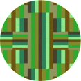 thumbnail image 1 of Ahgly Tapis Rond Lavable en Machine Intérieur Transitionnel Bronze Antique Vert, 7 Pieds Rond, 1 of 7