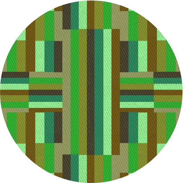 Ahgly Tapis Rond Lavable en Machine Intérieur Transitionnel Bronze Antique Vert, 7 Pieds Rond