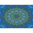 thumbnail image 1 of Ahgly Company Machine Washable Indoor Rectangle Transitional Blue Jay Blue Area Rugs, 2' x 3', 1 of 7
