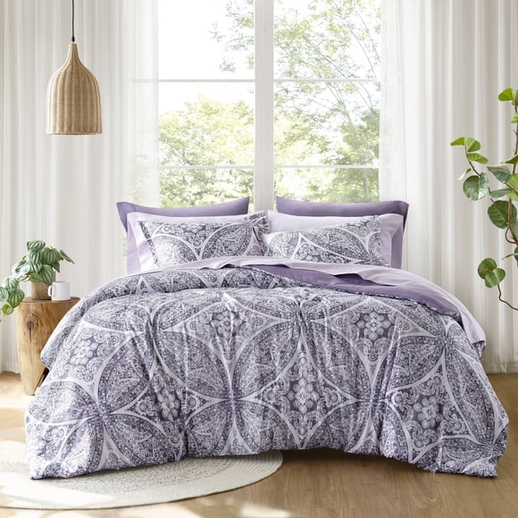 Regency Heights King Size Comforter Sets, 9-Piece Bed in a Bag King, Purple Bedding Comforter Set with Comforter, Flat Sheet, Fitted Sheet with Side Pockets