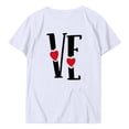 thumbnail image 2 of Chandails à Col Rond pour Couples Assortis, Imprimé de Lettres de la Saint-Valentin, Mode, Confortable, Coupe Ample, T-Shirt Décontracté Léger, Tunique, Haut Confortable et Doux, Chemisiers pour Lui et Elle, Vêtements de Vacances, Blanc, TTG, 2 of 6