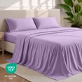 thumbnail image 4 of Bare Home Premium 1800 Collection Ensemble de Draps 3 Pcs, Très Grand Simple, Lavande, 4 of 10
