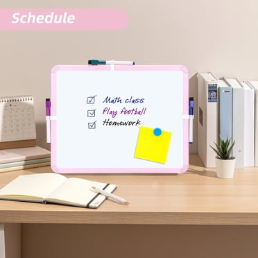 VUSIGN 2 Pack 11" x 14" Magnetic Small Whiteboard with 2 Magnets and 4 Markers,Pink