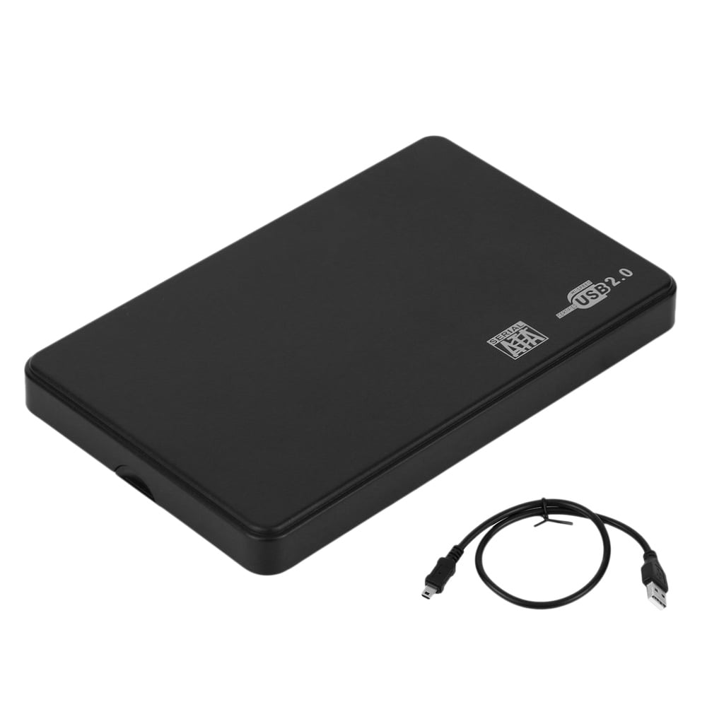2.5 Inch USB HDD Case Sata To USB 2.0 Hard Drive Disk SATA External Enclosure HDD Hard Drive Box with USB Cable,1 * SATA Hard Drive HD Enclosure 1 * USB cable,black