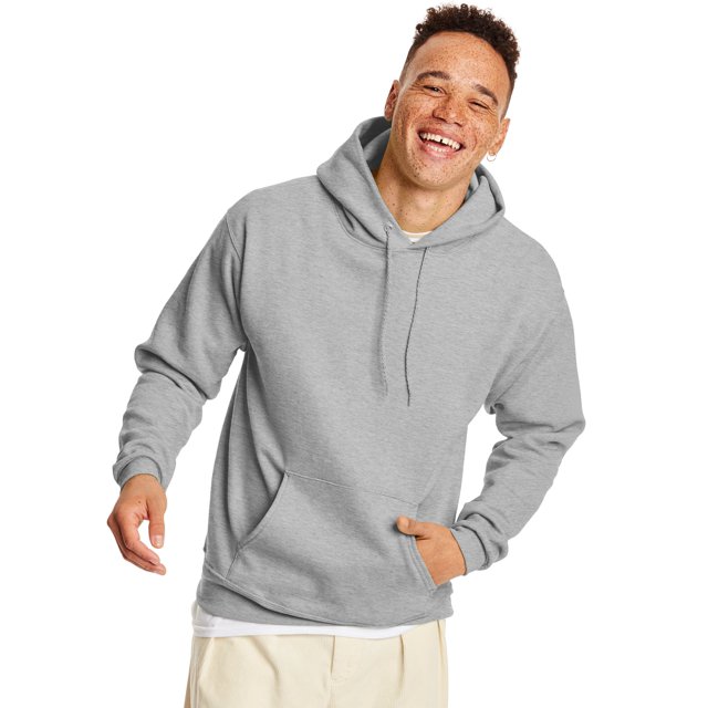 Hanes Mens EcoSmart Fleece Hoodie, 3XL, Light Steel